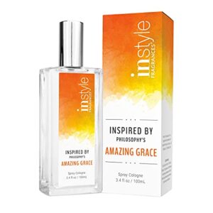instyle fragrances | inspired by philosophy’s amazing grace | women’s eau de toilette | vegan, paraben free, phthalate free | 3.4 fluid ounces