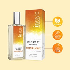 Instyle Fragrances | Inspired by Philosophy's Amazing Grace | Women’s Eau de Toilette | Vegan, Paraben Free, Phthalate Free | 3.4 Fluid Ounces