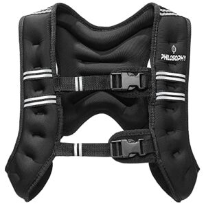 philosophy gym weighted workout vest 8 lb, strength training fitness body weight vest