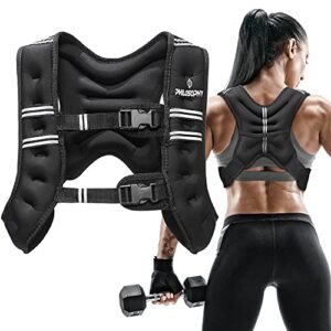 Philosophy Gym Weighted Workout Vest 8 LB, Strength Training Fitness Body Weight Vest