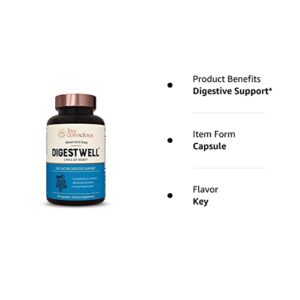 DigestWell Immediate Support - Fast-Acting Digestive Support | Broad Spectrum Enzyme, Probiotic & Herbal Formula - Decreases Everyday Gas & Bloating - 90 Capsules