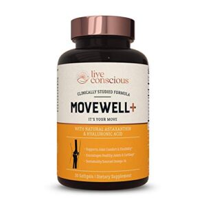 joint health supplement – movewell plus by livewell | antarctic krill oil, natural astaxanthin and hyaluronic acid | outperforms glucosamine