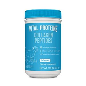 vital proteins collagen peptides powder, promotes hair, nail, skin, bone and joint health, unflavored 9.33 oz