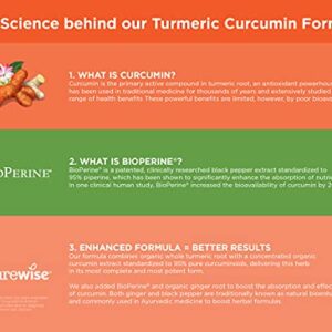 NatureWise Curcumin Turmeric 2250mg | 95% Curcuminoids & BioPerine Black Pepper Extract | Advanced Absorption for Joint Support [2 Month Supply - 180 Count]