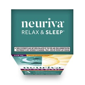 NEURIVA Melatonin Free Natural Sleep Aid Supplement with L-Theanine to Help You Relax & Ashwagandha to Support Restorative Sleep So You Can Wake Up Feeling Refreshed, 30ct Capsules