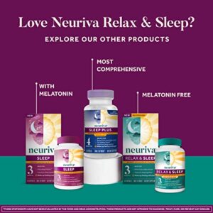 NEURIVA Melatonin Free Natural Sleep Aid Supplement with L-Theanine to Help You Relax & Ashwagandha to Support Restorative Sleep So You Can Wake Up Feeling Refreshed, 30ct Capsules