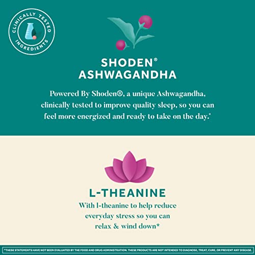 NEURIVA Melatonin Free Natural Sleep Aid Supplement with L-Theanine to Help You Relax & Ashwagandha to Support Restorative Sleep So You Can Wake Up Feeling Refreshed, 30ct Capsules