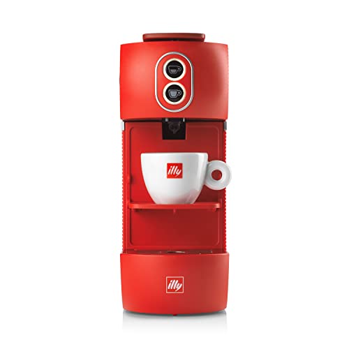 Illy ESE Single Serve 100% Compostable ESE Coffee and Espresso Machine (Red), 10.2 X 12.5 X 4.33