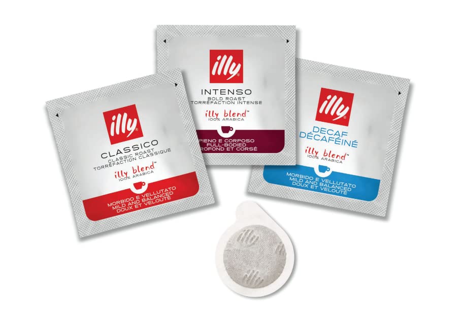 Illy ESE Single Serve 100% Compostable ESE Coffee and Espresso Machine (Red), 10.2 X 12.5 X 4.33