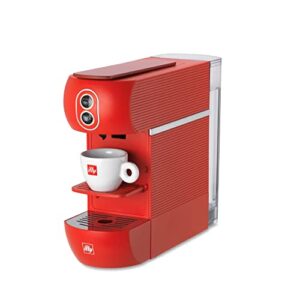 Illy ESE Single Serve 100% Compostable ESE Coffee and Espresso Machine (Red), 10.2 X 12.5 X 4.33