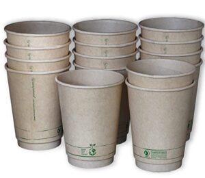 12oz plastic-free coffee cups by living balance | 100 cups with integrated sleeves. best alternatives to plastic cups.
