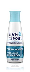 live clean shampoo, hydrating fresh water, 12 oz