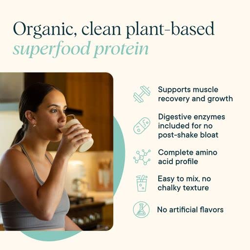 Ora Organic Vegan Protein Powder - 21g Plant Based Protein Powder for Women and Men | Keto Friendly, Gluten Free, Paleo, Dairy-Free, Gluten-Free, Soy-Free - Unflavored, 20 Servings