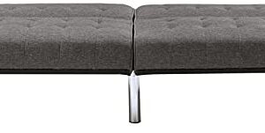 Signature Design by Ashley Sivley Modern Tufted Flip Flop Futon Sofa Bed, Dark Gray