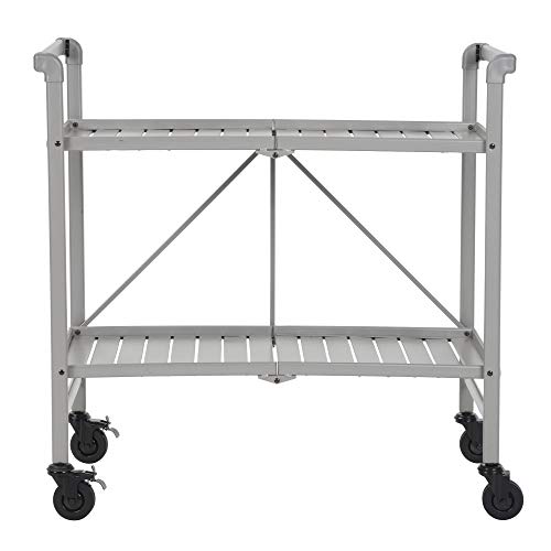 Cosco Indoor/Outdoor Serving Cart, Folding, Silver