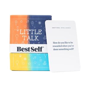 bestself little talk deck – kids conversation cards for families with 50 prompts