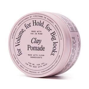 firsthand supply clay pomade – clean & non-toxic hair care ingredients – long lasting & easy to restyle – 3oz (88ml)