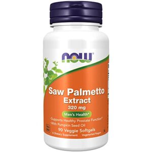 now supplements, saw palmetto extract 320 mg with pumpkin seed oil, men’s health*, 90 veg softgels