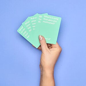 Good Talk: 150 Conversation Cards | Better Relationships with Friends and Family | Game Nights, Dinner Table Conversation Starters, Car Game for Road Trips and More | Friends Edition | Mint Green