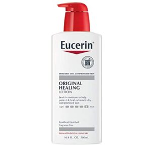 eucerin original healing rich body lotion, body lotion for dry skin, 16.9 fl oz pump bottle