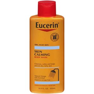 eucerin skin calming body wash – cleanses and calms to help prevent dry, itchy skin – 16.9 fl. oz. bottle