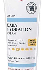 Eucerin Daily Hydration Broad Spectrum SPF 30 Sunscreen Body Cream for Dry Skin, 8 Oz Tube