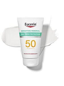 eucerin sun sensitive mineral sunscreen lotion spf 50 with zinc oxide protection, 4 fl oz tube