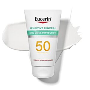 Eucerin Sun Sensitive Mineral Sunscreen Lotion SPF 50 With Zinc Oxide Protection, 4 Fl Oz Tube