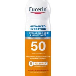 Eucerin Advanced Hydration SPF 50 Sunscreen Spray, Lightweight Sunscreen Lotion Spray, 6 Fl Oz Spray Bottle