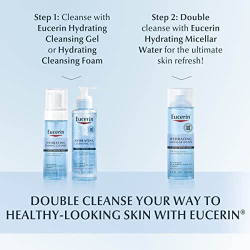 Eucerin Hydrating Foaming Daily Facial Cleanser with Hyaluronic Acid, 5 Fl Oz
