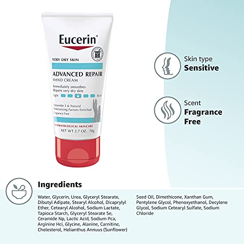 Eucerin Advanced Repair Hand Creme, 2.7 Ounce