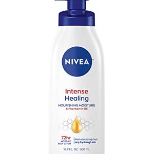 NIVEA Intense Healing Body Lotion, 72 Hour Moisture for Dry to Very Dry Skin, Body Lotion for Dry Skin, 16.9 Fl Oz Pump Bottle