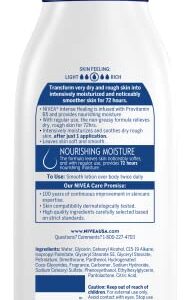 NIVEA Intense Healing Body Lotion, 72 Hour Moisture for Dry to Very Dry Skin, Body Lotion for Dry Skin, 16.9 Fl Oz Pump Bottle