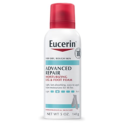 Eucerin Advanced Repair Moisturizing Leg and Foot Foam, Leg and Foot Moisturizer, 5 Oz