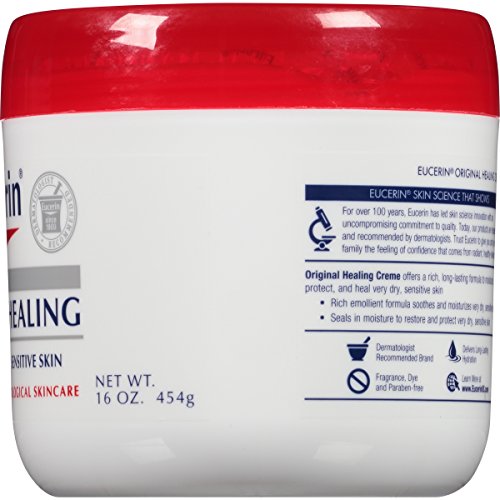 Eucerin Original Healing Cream - Fragrance Free, Rich Lotion for Extremely Dry Skin - 16 oz. Jar