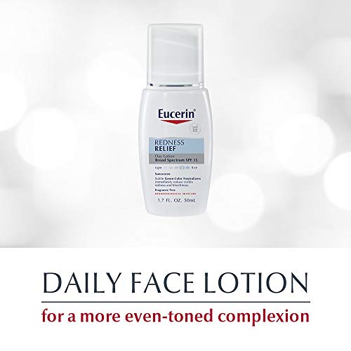 Eucerin Redness Relief Day Lotion - Broad Spectrum SPF 15 - Neutralizes Redness and Protects Skin - 1.7 fl. oz. Pump Bottle