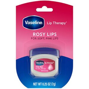 vaseline lip therapy lip balm mini, rosy, 0.25 oz