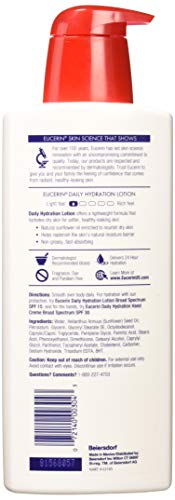 Eucerin Daily Hydration Moisturizing Lotion, Fragrance Free 16.9 oz (Pack of 2)