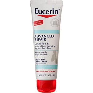 Eucerin Advanced Repair Light Feel Foot Creme, 3 oz ( Pack of 4)