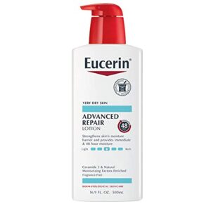 eucerin advanced repair lotion – fragrance free, full body lotion for very dry skin – 16.9 fl. oz. pump bottle