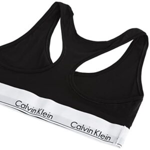 Calvin Klein Women's Polyester & Elastane Non-Wired and Non-paded Bralette Bra (29639810003_Black_Medium)