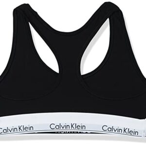 Calvin Klein Women's Polyester & Elastane Non-Wired and Non-paded Bralette Bra (29639810003_Black_Medium)