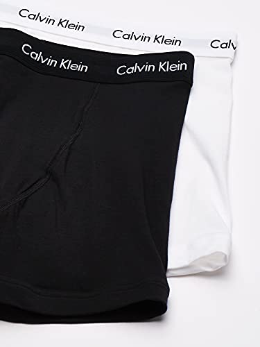 Calvin Klein Men's Cotton Stretch 5-Pack Boxer Brief, 2 Black, 2 White, 1 Grey Heather, L