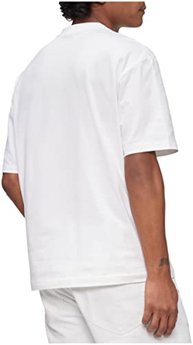 Calvin Klein Men's Relaxed Fit Monogram Logo Crewneck T-Shirt, Brilliant White, Medium