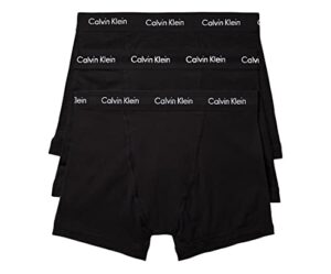 calvin klein men’s cotton classics 3-pack boxer brief, 3 black, 2xl