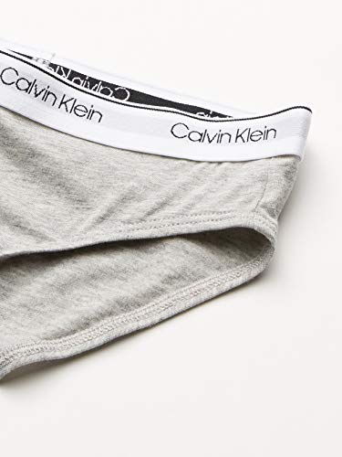 Calvin Klein Girls' Little Modern Cotton Bikini Panty, 3 Pack - Heather Grey, Classic White, Black, X-Large