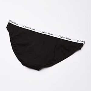 Calvin Klein Carousel Logo Cotton Stretch Women Bikini Panties, Multipack,3 pack, Black/White/Grey Heather, Medium