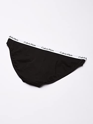 Calvin Klein Carousel Logo Cotton Stretch Women Bikini Panties, Multipack,3 pack, Black/White/Grey Heather, Medium