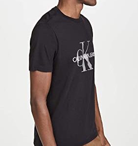 Calvin Klein Men's Short Sleeve Monogram Logo T-Shirt, Black Unbox, X-Large