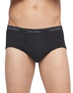 calvin klein men’s cotton classics multipack briefs, true black, x-large